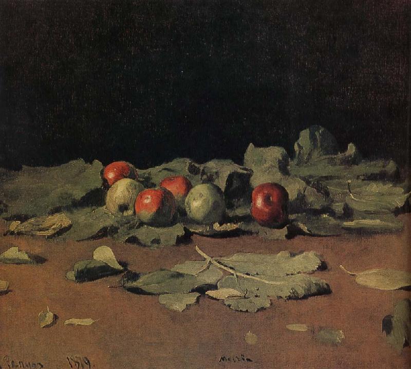 Ilia Efimovich Repin Apple still life and leaves